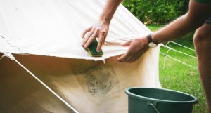 how to clean a tent